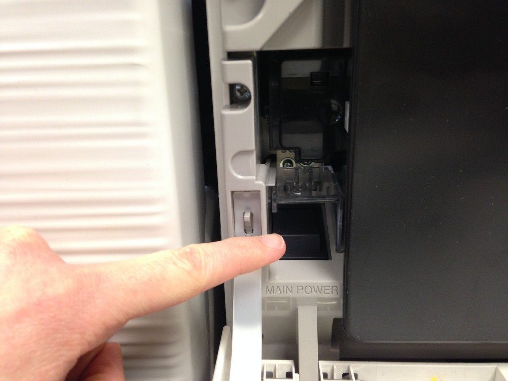 copier error message power button