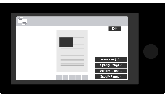 Erase Specified Range on Your Sharp Copier